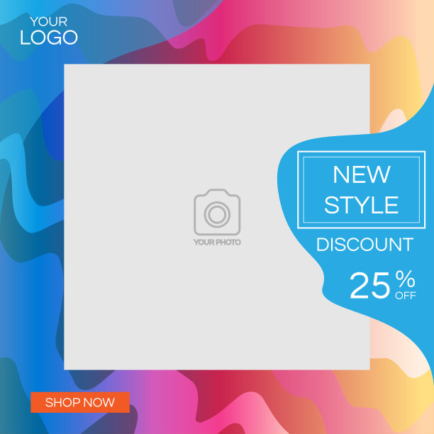 社交媒体帖子设计模板图片下载