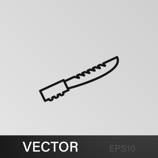 军事刀图标。safari元素的移动概念和web应用程序插图。细线图标用于网站设计和开发，应用程序开发在白色背景上图片下载