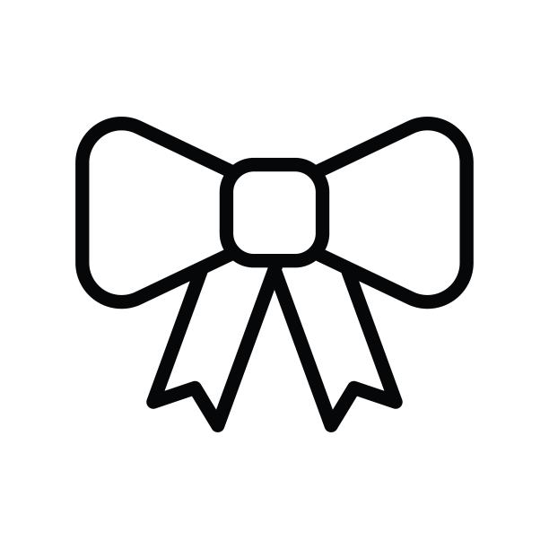 黑色星期五指的是矢量线形的礼品带或礼品领带图片下载