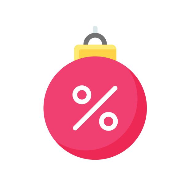 装饰球和折扣标签向量与平面设计图片下载