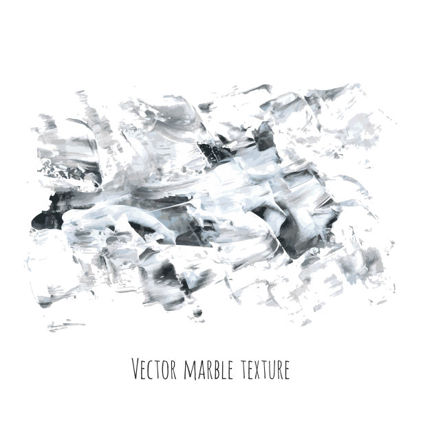 白、灰、黑矢量涂鸦大理石水彩纹理图片下载