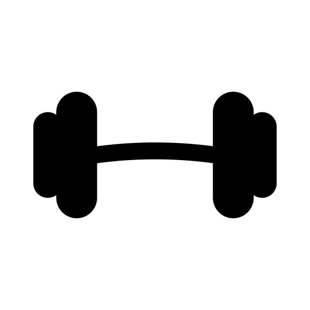 哑铃图标矢量设计模板图片下载