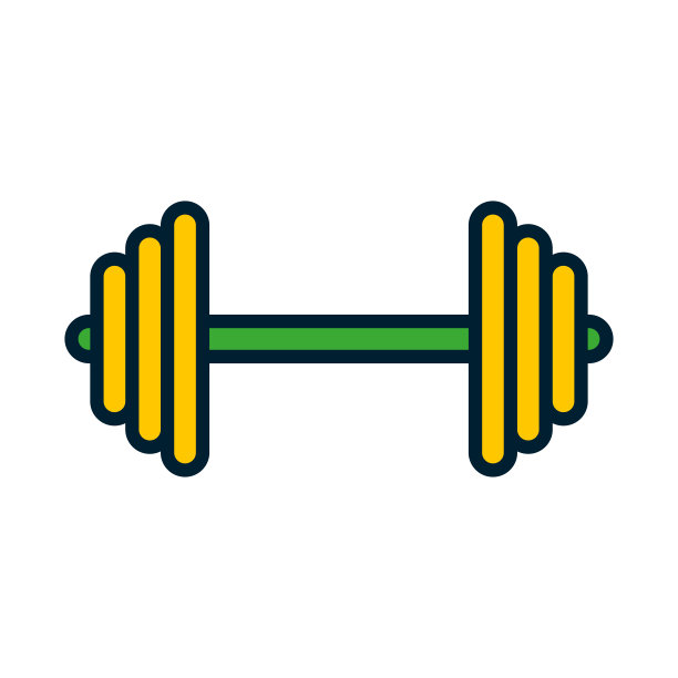 哑铃图标矢量设计模板图片下载
