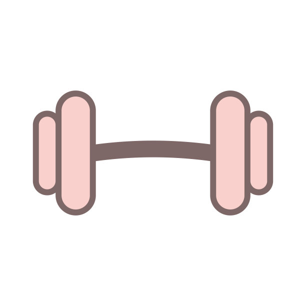 哑铃图标矢量设计模板图片下载