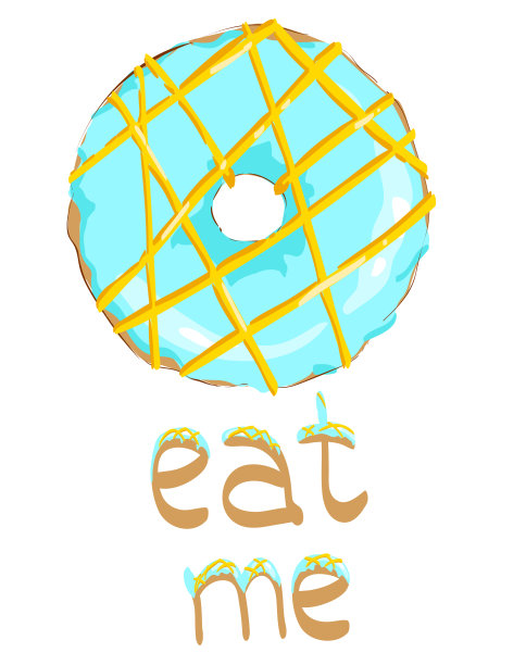 可爱的甜甜圈向量。釉。吃我。矢量图像。可扩展到任何大小。图标的网站图片下载