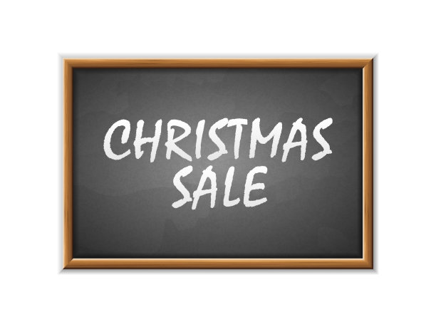 写在黑板上的圣诞特卖图片下载