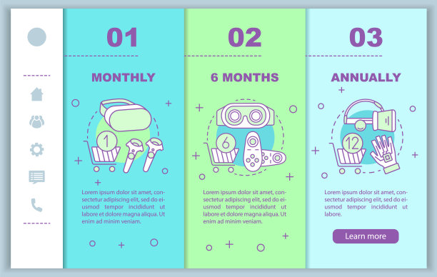 VR游戏订阅登陆移动网页矢量模板图片下载