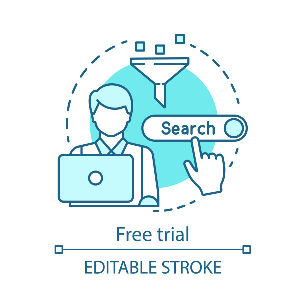 免费试用概念图标图片下载