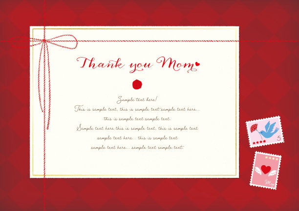 母亲节手绘画框/水平位置图片下载