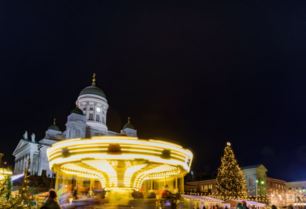 芬兰赫尔辛基的圣诞市场图片下载