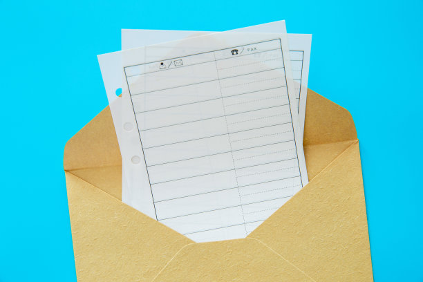 信封内的联络便条图片下载