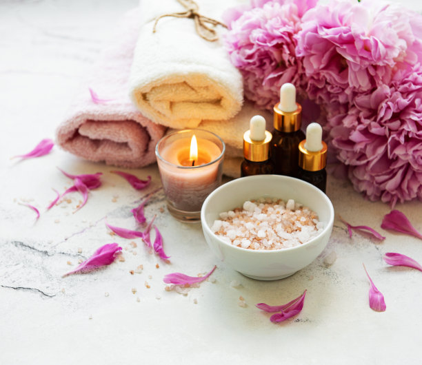 牡丹水疗概念图片下载