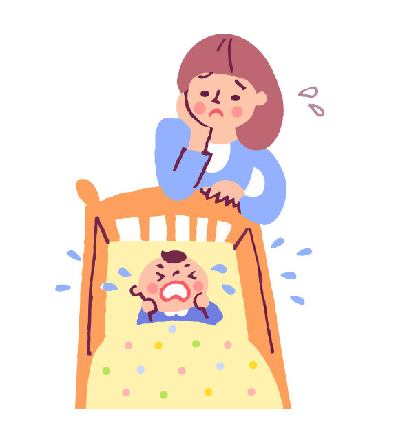 哭闹的婴儿和有麻烦的妈妈图片下载