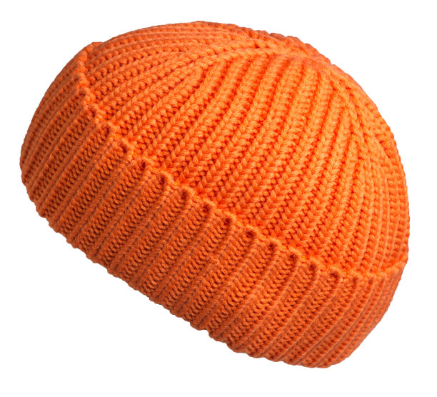 Docker编织帽孤立的白色背景。时尚的说唱歌手的帽子。帽子的渔夫图片下载