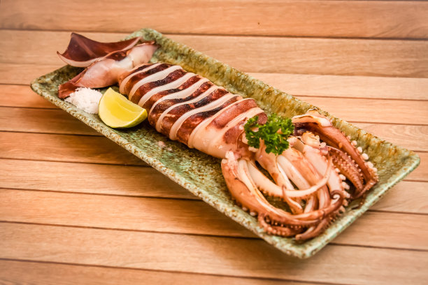 烤鱿鱼日本海鲜图片下载