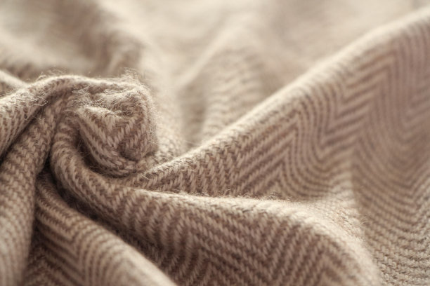 近距离观看天然尼泊尔羊绒织物。图片下载