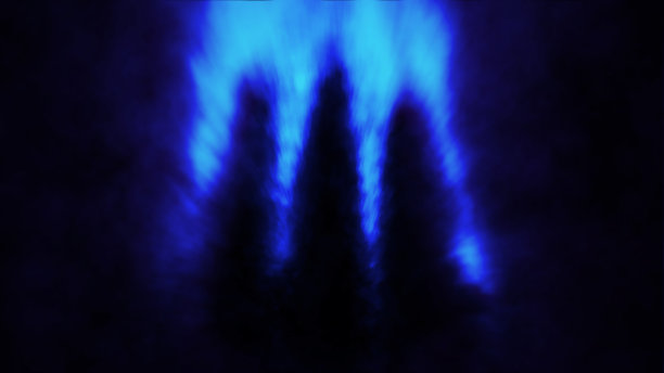 黑暗圣殿上方的光线中有三个阴影。图片下载