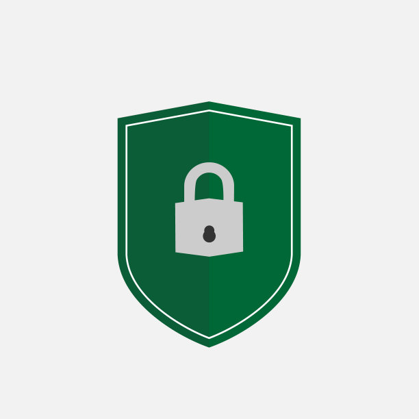 抽象安全矢量图标插图孤立在黑色背景图片下载