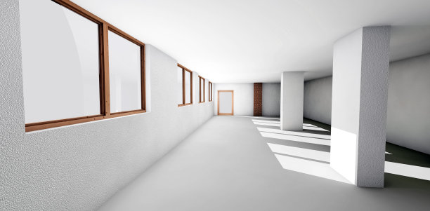 3d渲染空阁楼设计图片下载