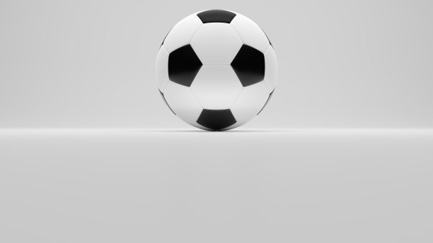 白色背景的足球，底部有文字空间图片下载