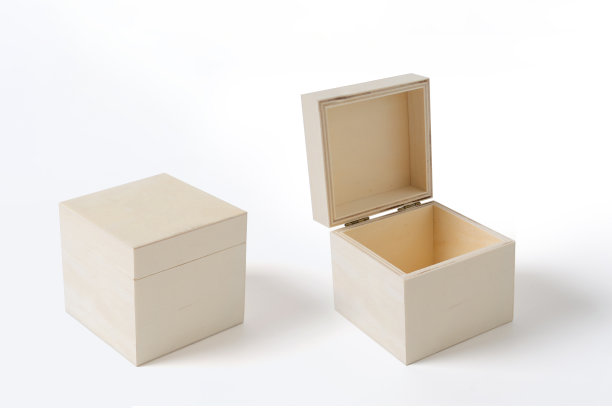 白色背景上打开的木箱图片下载