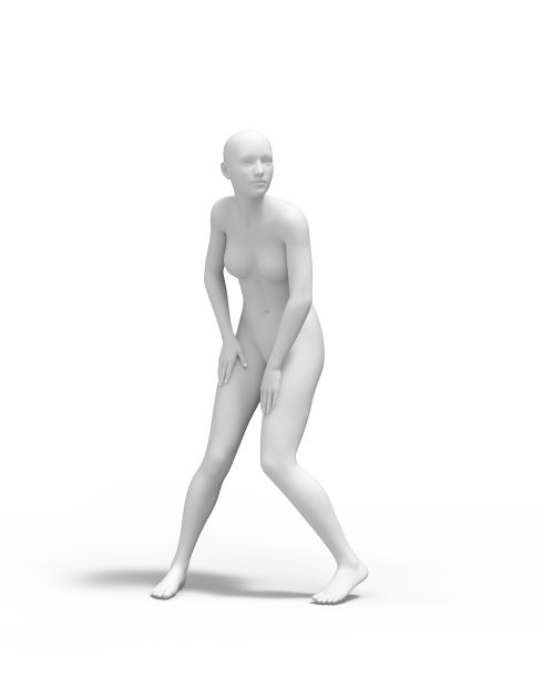 女人人体模型姿态3D渲染图片下载