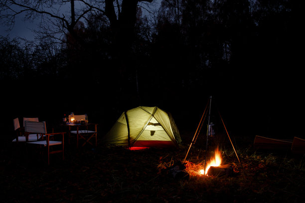 帐篷在晚上图片下载
