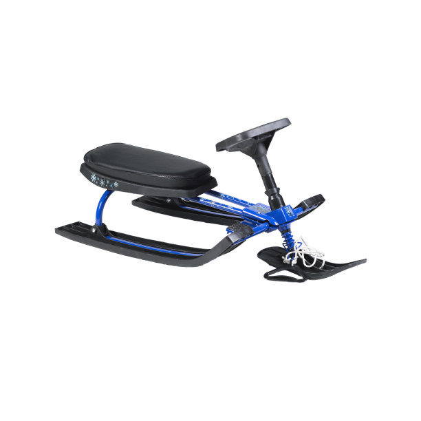 白色背景上的蓝色雪地车图片下载