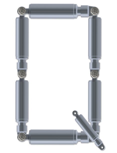 减震器排列所产生的字母图片下载
