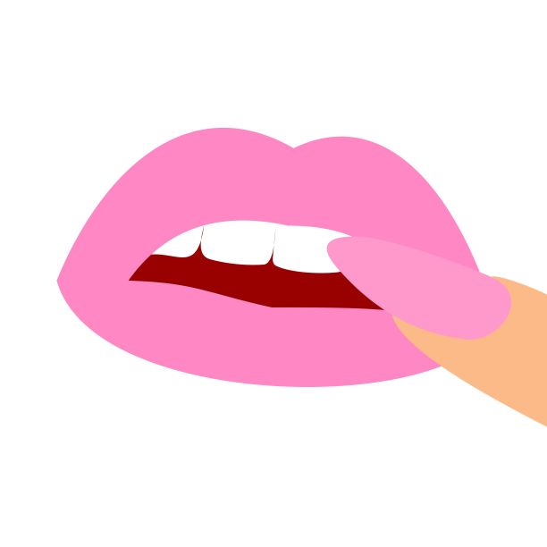 矢量插图多彩的嘴唇和指甲艺术。美丽女人的脸。图片下载