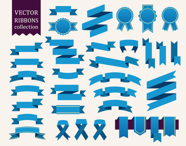 矢量装饰设计元素收集-丝带，框架，贴纸，标签。礼品及配件插图。圣诞装饰品、横幅和贴纸。图片下载