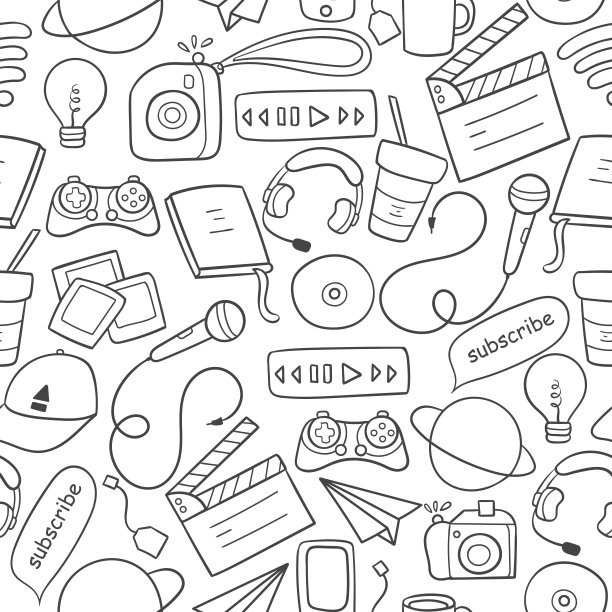 涂鸦与博客对象无缝模式。图片下载