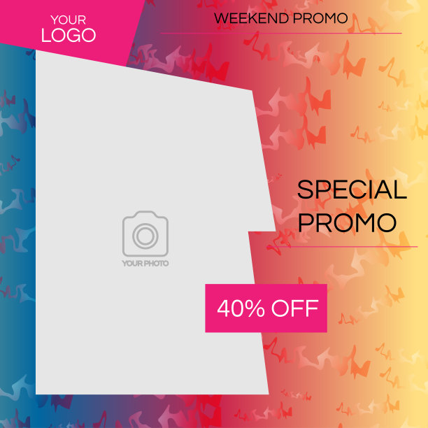 一个社交媒体帖子设计模板图片下载