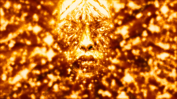 女神的脸闪闪发光。图片下载