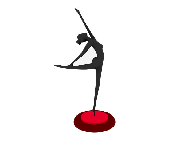 芭蕾舞者雕塑，3d渲染图片下载