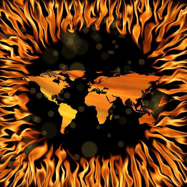 全球变暖的概念性警告图片下载