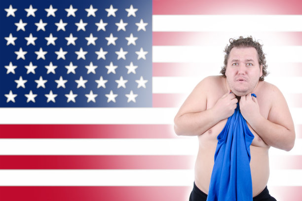 饮食和运动。有趣的胖子。图片下载