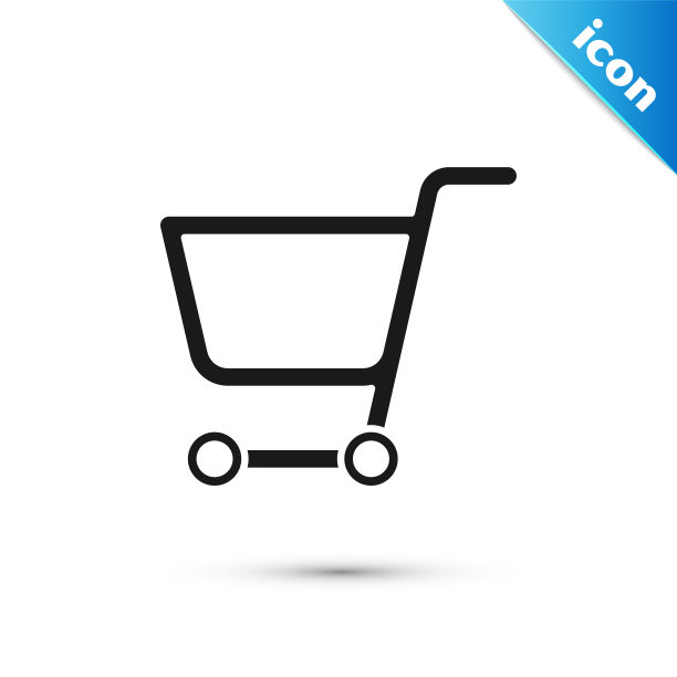 黑色购物车图标孤立在白色背景。网上购物的概念。送货服务信号。超市篮的象征。矢量图图片下载