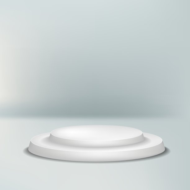 白色的讲台。基座场景矢量图图片下载