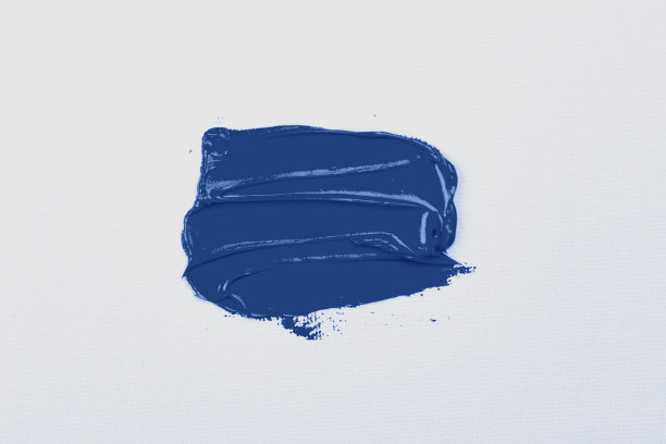 蓝色的笔触被隔离在白色上。图片下载