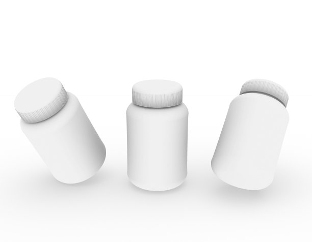 模板空塑料碗模型白色背景图片下载