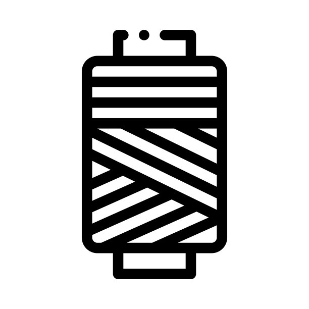 线线轴图标矢量轮廓插图图片下载