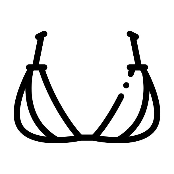 三角形胸罩图标矢量轮廓插图图片下载