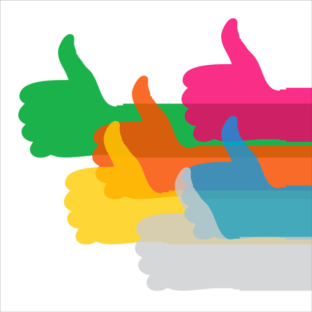 大拇指的象征。抽象的背景。矢量插图。图片下载