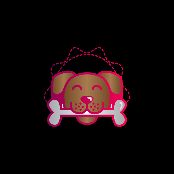 创意狗骨标志向量图片下载