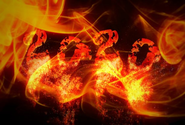 2020年被火焰包裹的数字图片下载