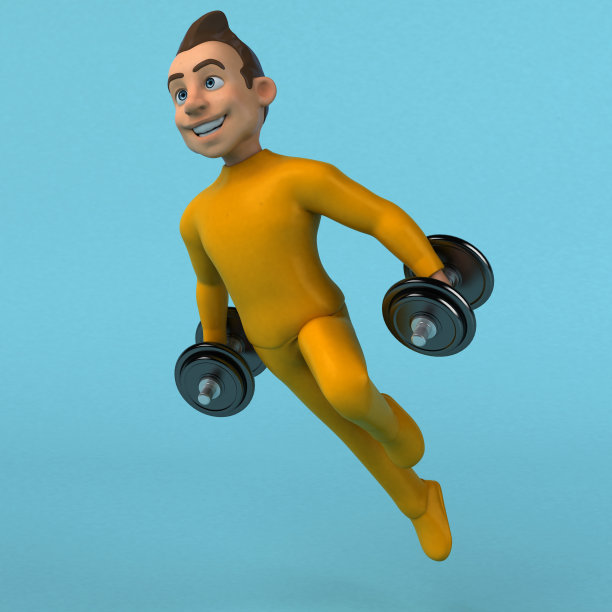 有趣的3D卡通黄色人物图片下载