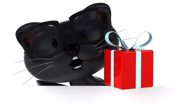 有趣的猫- 3D插图图片下载