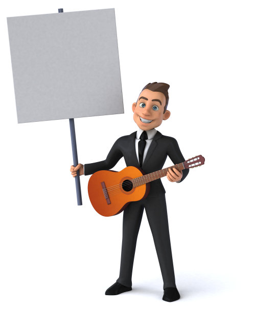 有趣的商人- 3D插图图片下载