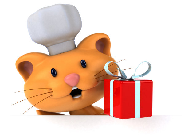 有趣的猫- 3D插图图片下载